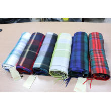 Wool and Cashmere Blended Plaid Shawls